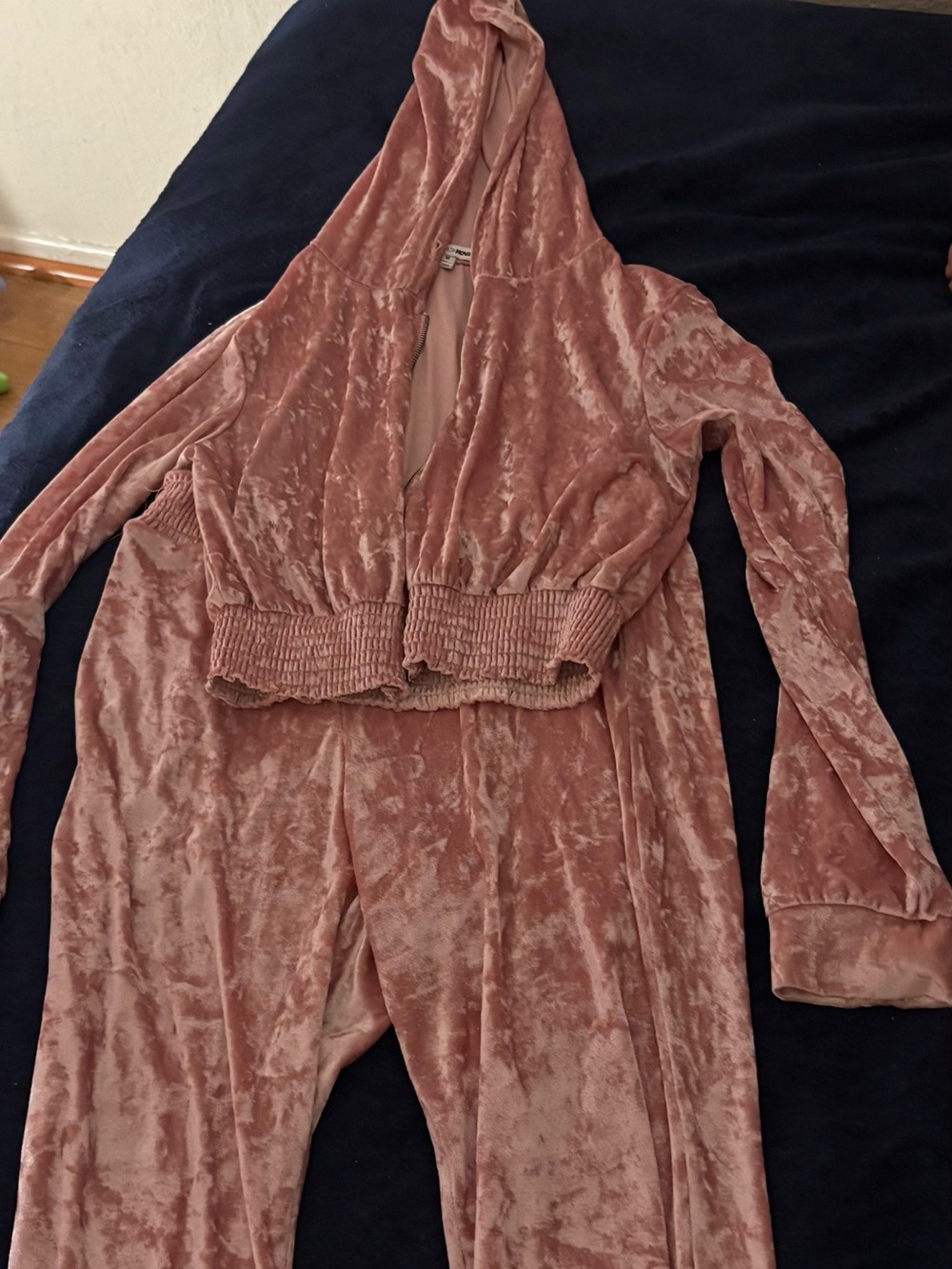 Fashion Nova Mauve Pink Velvet Jumpsuit Romper